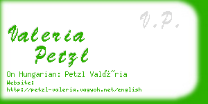 valeria petzl business card